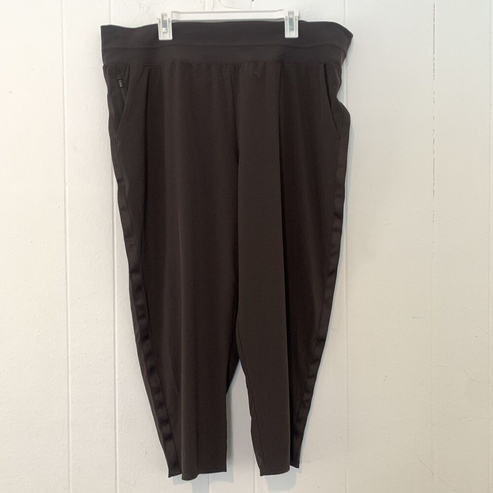 Athleta Womens 22 Pants Nolita Slim Tapered Crop Athletic Brown Pockets